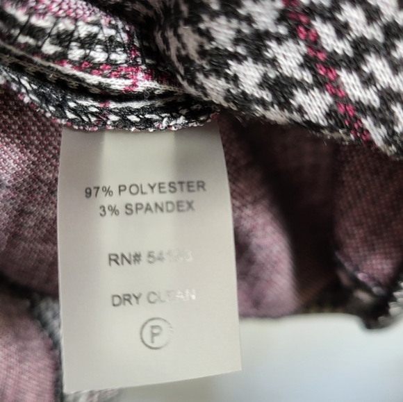 NWT Tommy Hilfiger black with white check midi dress, women's 2  #2320 - Picture 6 of 7